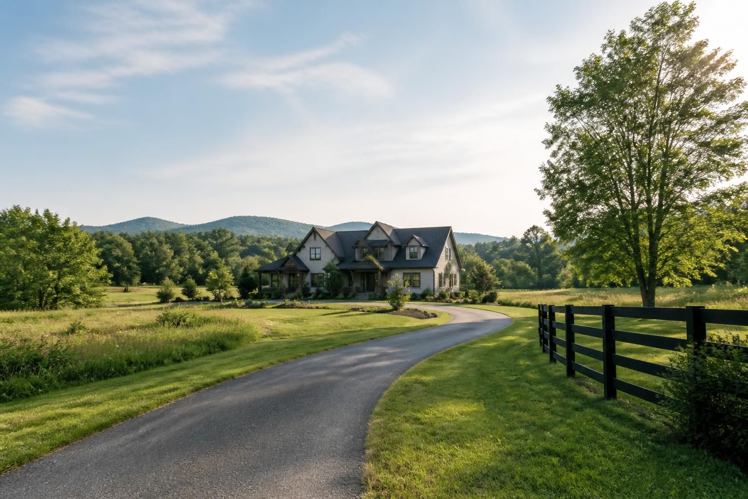 Peaceful semi-rural neighborhood with spacious properties.